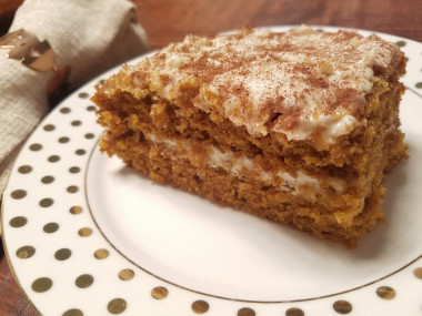 Pumpkin Cake + Cream Cheese Frosting