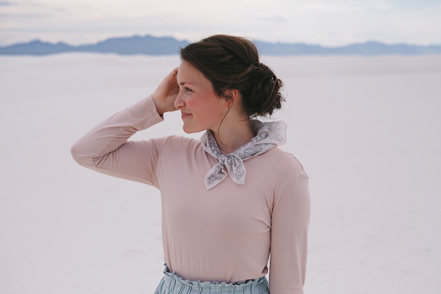 Soft Feminine Outfit at White Sands, NM