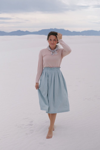 Soft Feminine Outfit at White Sands, NM