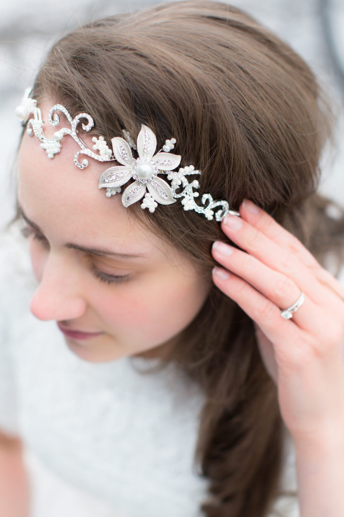 Kara's lovely bridal portraits on @ShesIntentional, the official @DaintyJewells Blog. What a lovely #modest wedding!