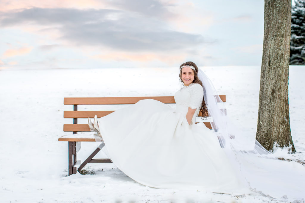 Kara's lovely bridal portraits on @ShesIntentional, the official @DaintyJewells Blog. What a lovely #modest wedding!