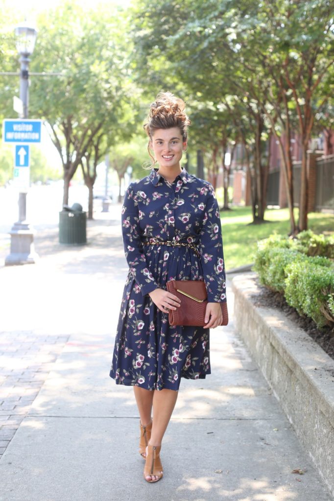 Floral Dress Outfit Inspiration for Fall