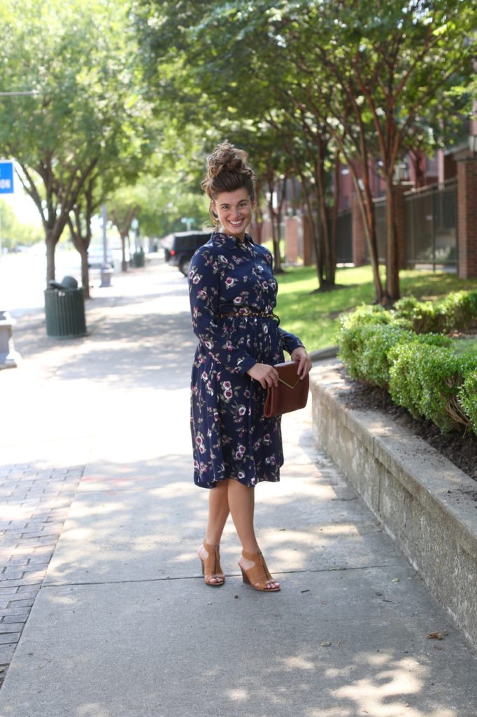 Floral Dress Outfit Inspiration for Fall