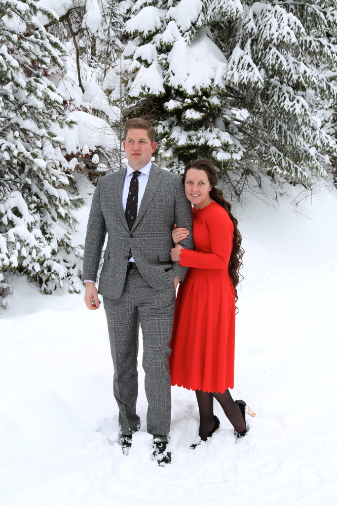 Feature of the Scalloped Dress in Cherry Red on She's Intentional.