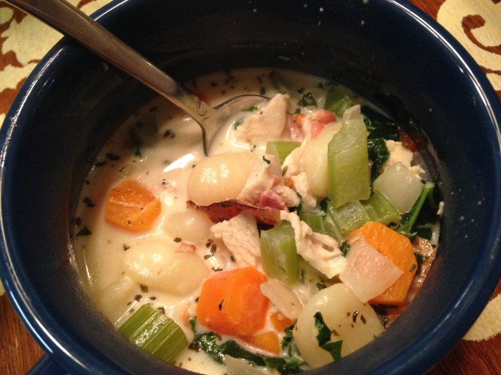 Creamy Chicken and Gnocchi Soup | Recipe with Ashley Moss on @ShesIntentional