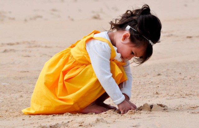 KC May Photography | Flower Girl Beach Wedding