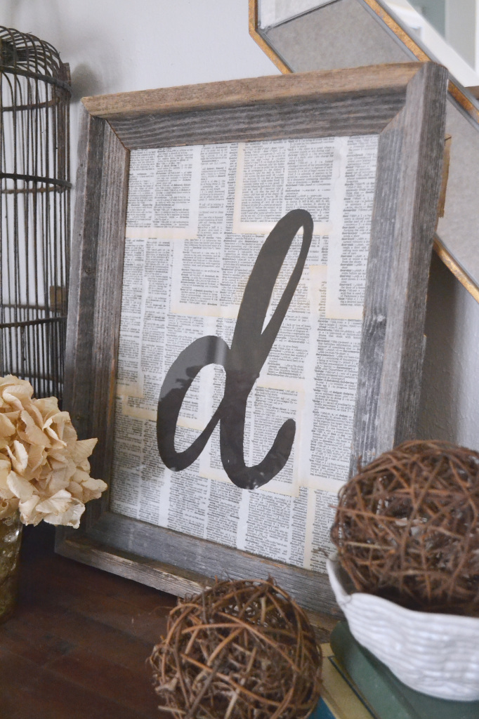 Book Page + Initial Frame | DIY Gifts