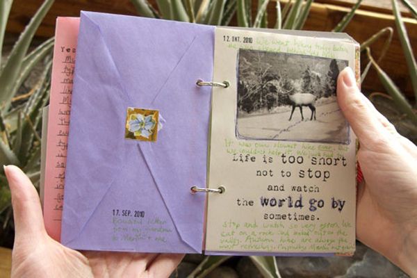 She's Intentional Blog: Make a book from your wedding cards.