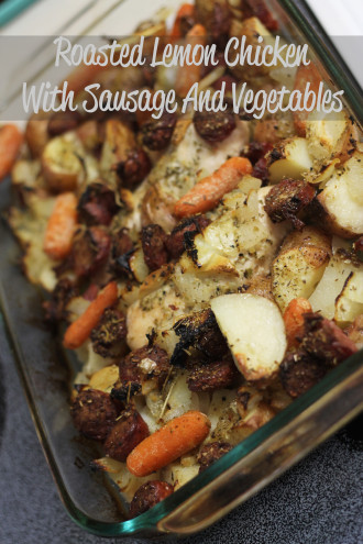 Preview image for article: Roasted Lemon Chicken with Sausage and Vegetables