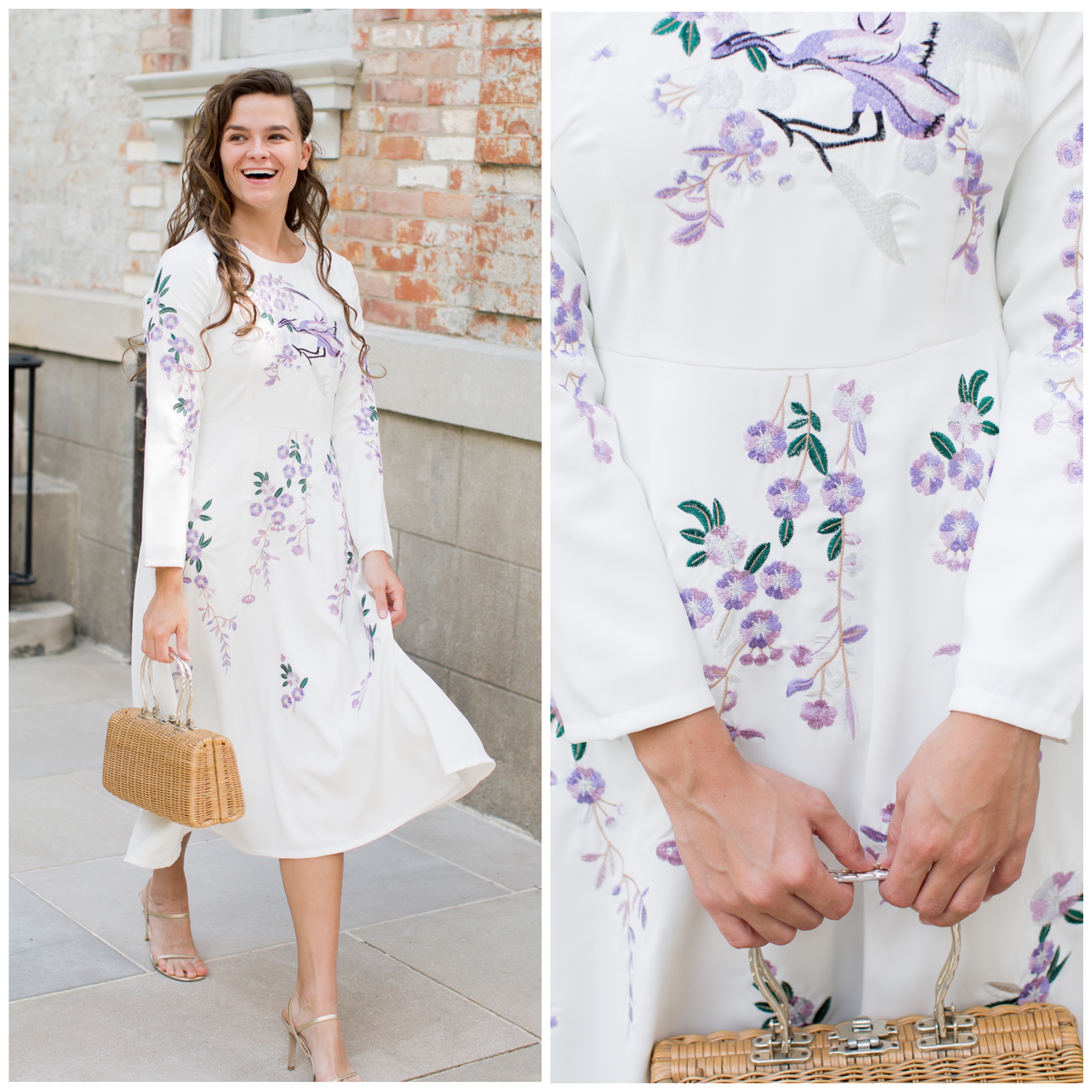 Pastel Spring Style with Dainty Jewell's Modest Clothing: featuring reviews  of their pretty-in-pink Sidewalk Stroll Dress and Fluttering Fancy Skirt!