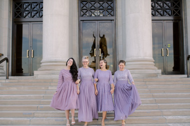 Modest 2025 lilac dress