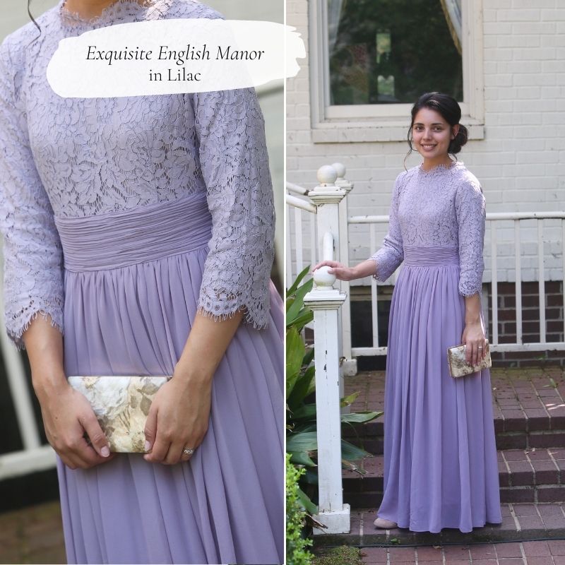 Wedding Inspo Lavender Lilac Dainty Jewells Modest Clothing for Women Girls Weddings