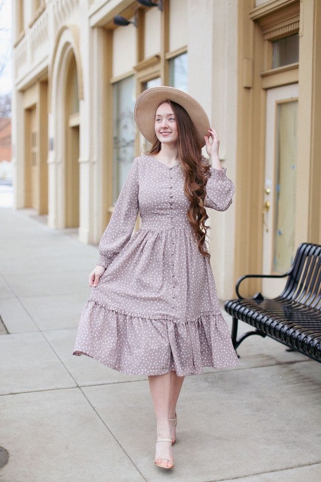 women's easter dress Womens Casual Flowy Chiffon Maxi Floral A-line Ruffle Short Sleeve V Neck Empire Waist Long Vacation Dresses at Amazon Clothing store Easter Dress Favorites | Dainty