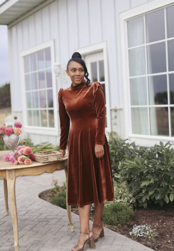 Velvet Dresses: The Perfect Modest Winter Staple