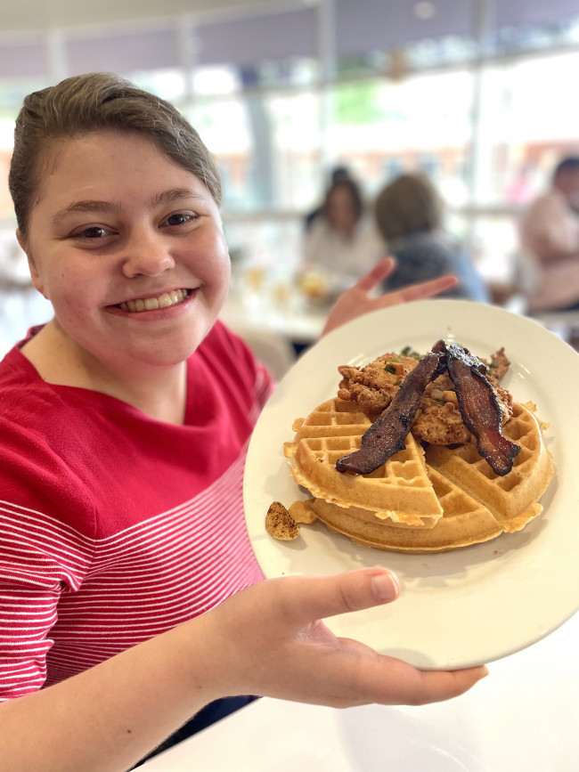 Chicken & Waffles at 1st City Cafe
