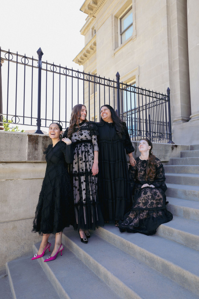 black bridesmaid dresses wedding The elegant and unique mismatched style adds a touch of modern flare to the timeless color Black bridesmaid dresses with blue