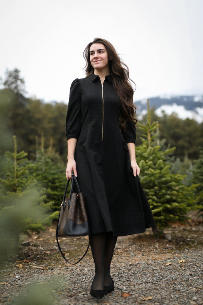 casual winter dress Wool A-line 3XL / Dark Chocolate this tunic dress effortlessly combines comfort and style winter dress casual Fall Winter