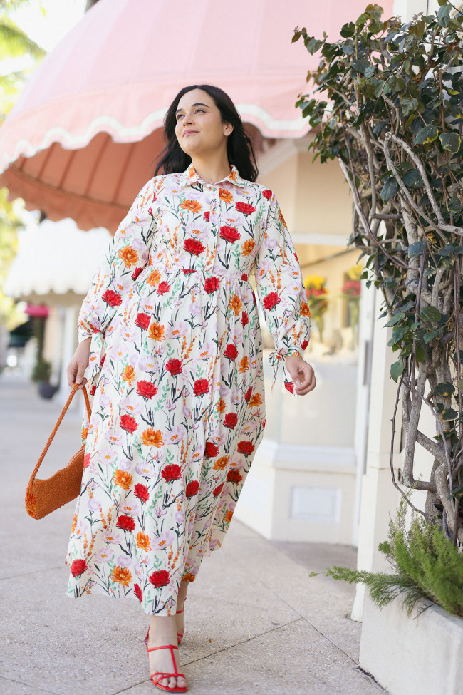 maxi dresses for women with sleeves Floral Rayon Dress: Long Sleeve Boho Frill Evening Dress and sheer lace peeks through on the sleeves Rihoas V Neck Puff Sleeve